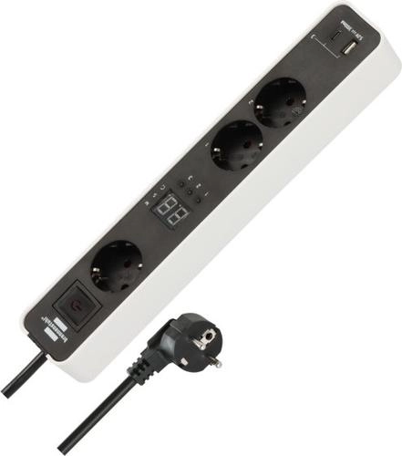 Brennenstuhl Ecolor 3-way power strip 2x