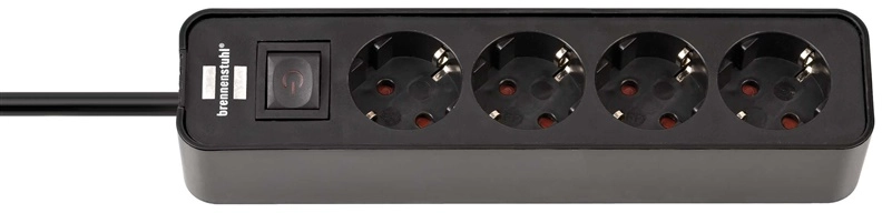 Brennenstuhl power strip Ecolor 4x black