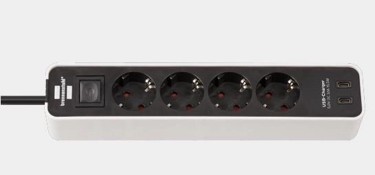 Brennenstuhl Ecolor power strip 4-way  2x