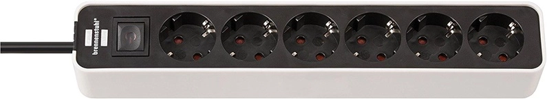 Brennenstuhl power strip Ecolor 6x white/black