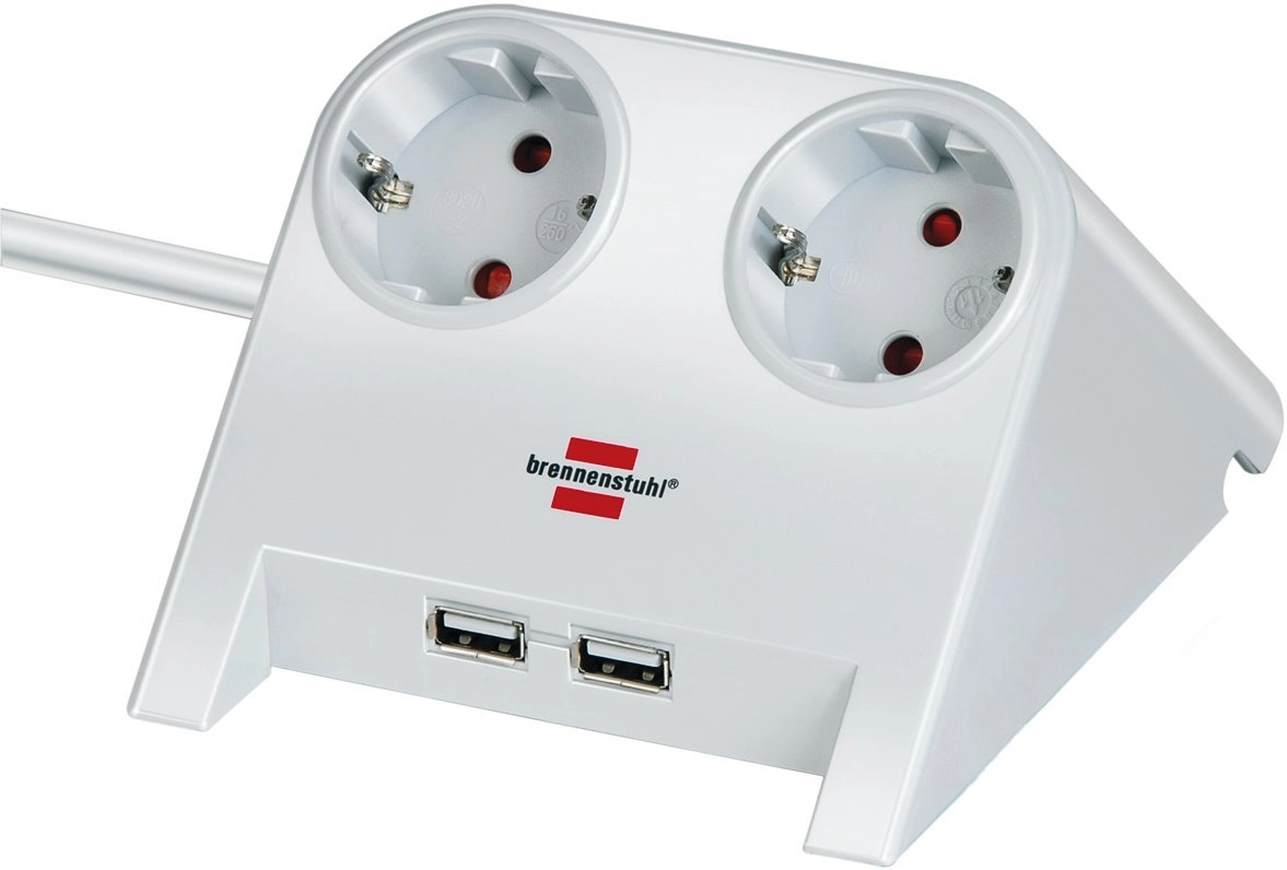 Brennenstuhl table socket 2x 2-USB ports