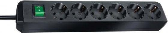 Brennenstuhl Eco-Line 6-way power strip (black