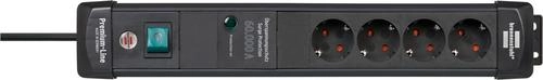 Brennenstuhl Premium-Line 4-way power strip black