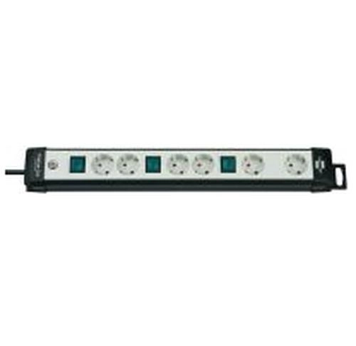 Brennenstuhl Steckdosenleiste Premium-Line 6x Schuko sw/gr