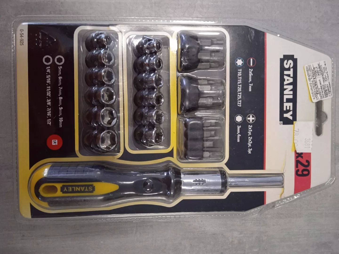 ST. SCREWDRIVER WITH SIN.+29 BITS