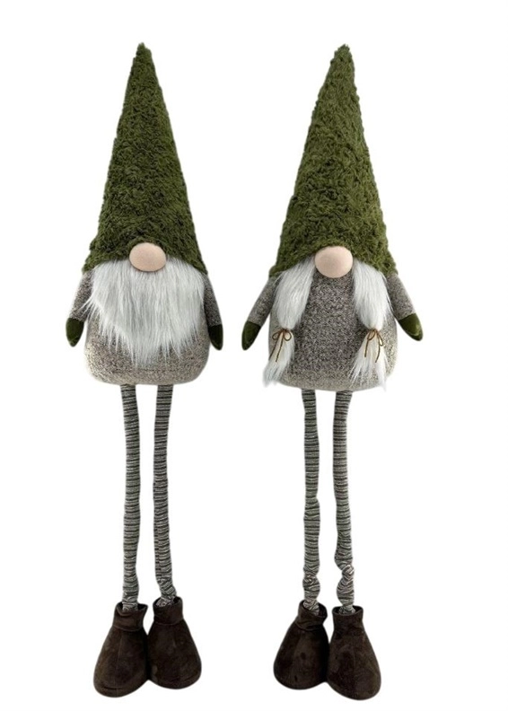 DECORAT GNOME WITH TELESC LEGS H76/121CM