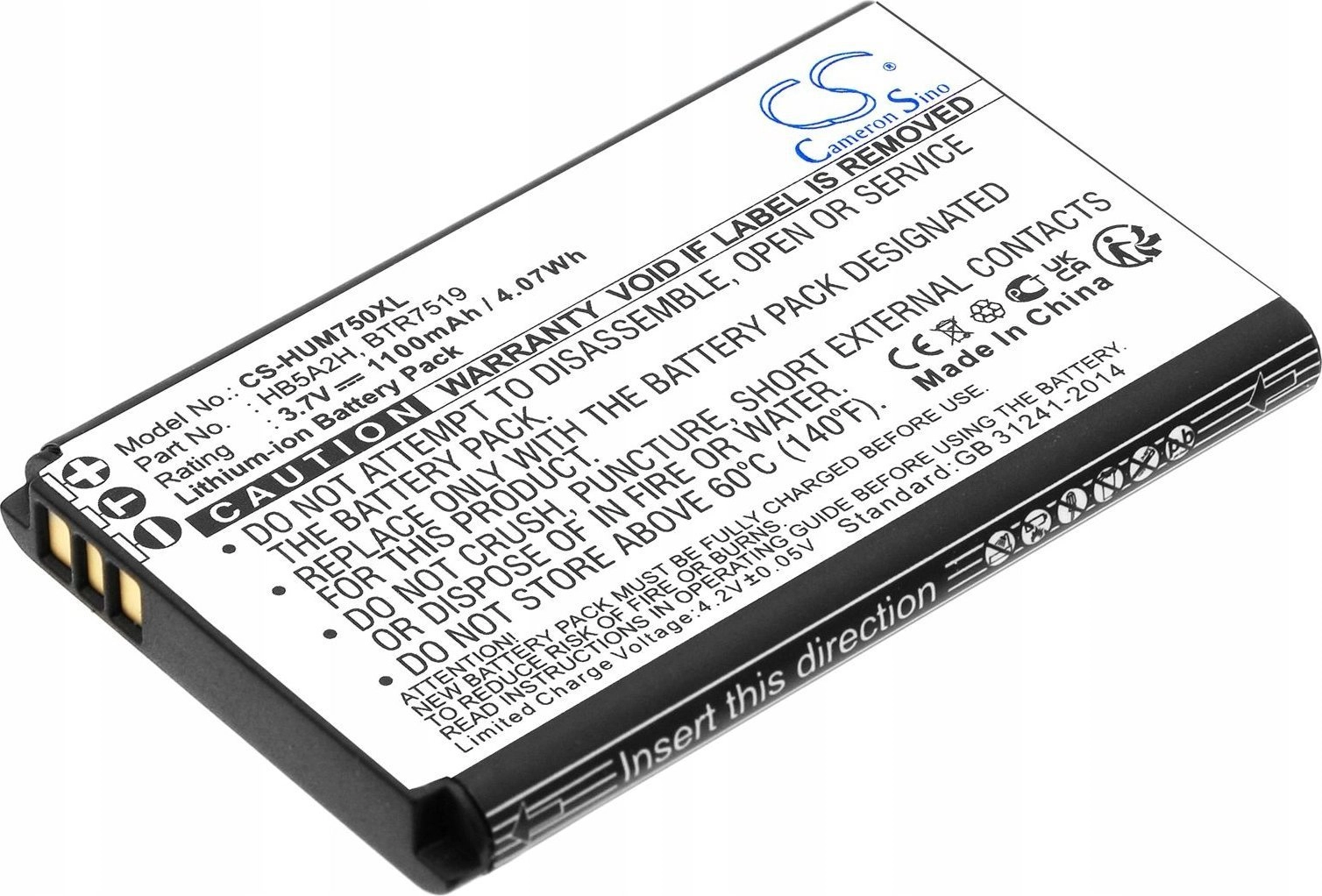 Cameron Sino Akumulator Bateria Typ Hb5a2h
