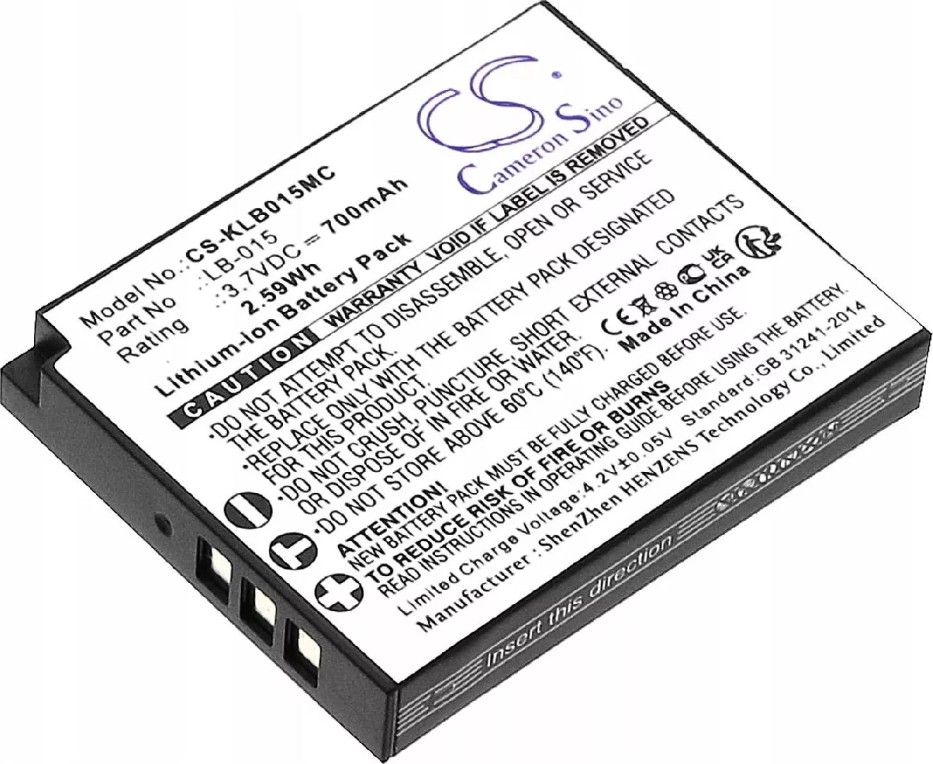 Cameron Sino Battery Rechargeable Battery type