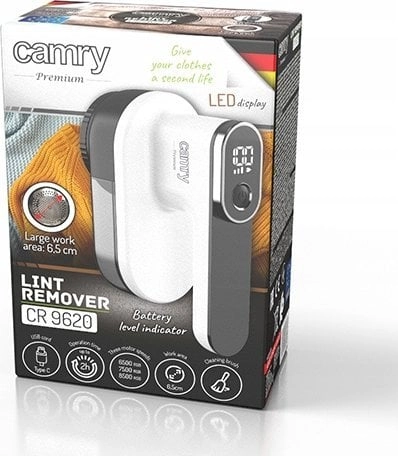 Camry Lint remover  CR 9620  White/Black