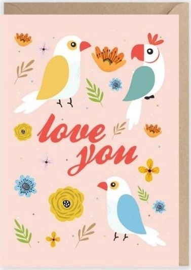 Cardie Greeting card Parrots K029 431288