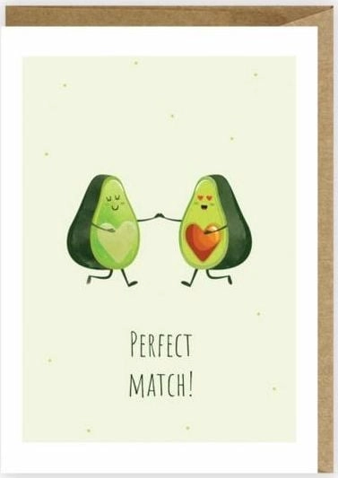 Cardie Avocado greeting card eco envelope