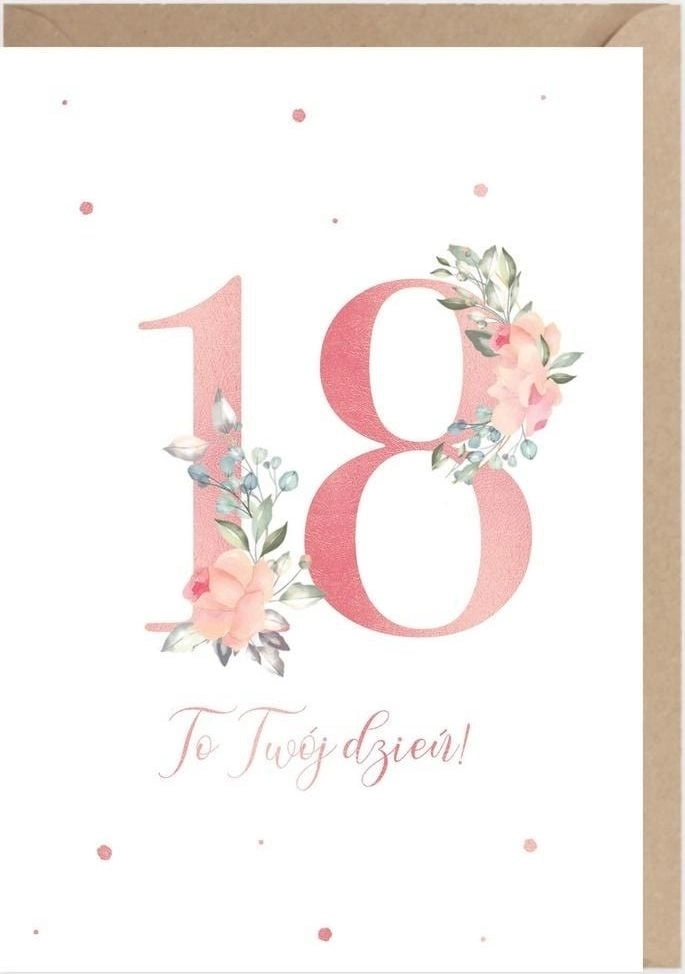 Cardie Birthday card 18  eco envelope