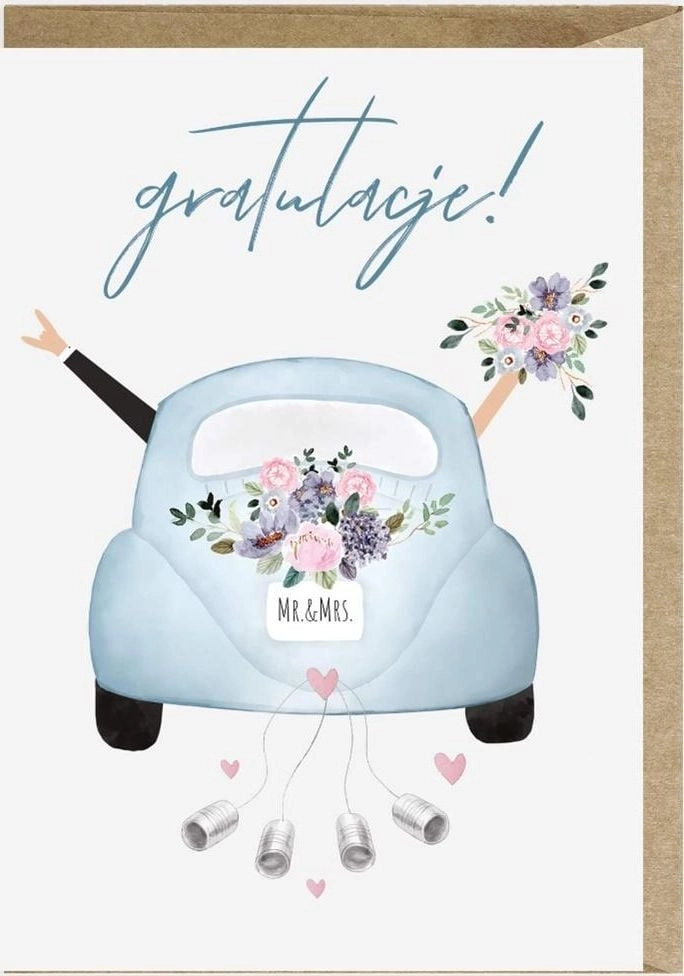 Cardie Wedding card envelope Wedding car
