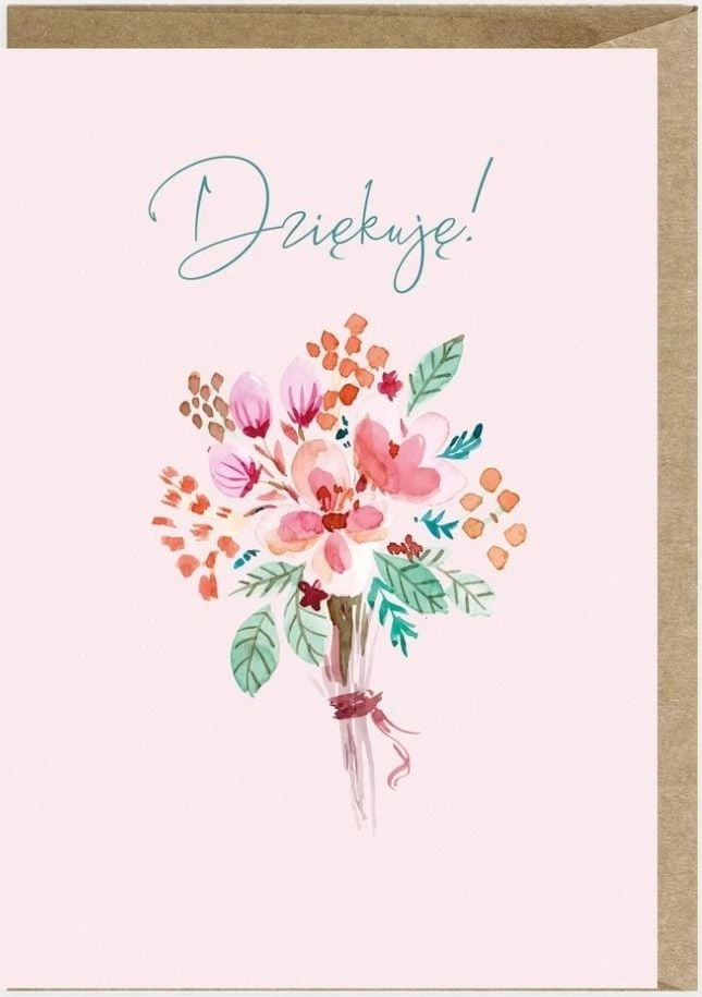 Cardie Thank you card Flowers K112