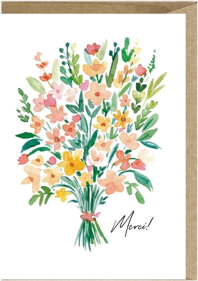 Cardie Thank you card Merci K113