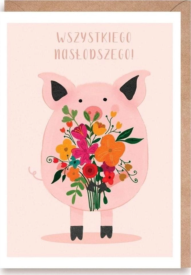 Cardie Greeting card Pig K150 463962