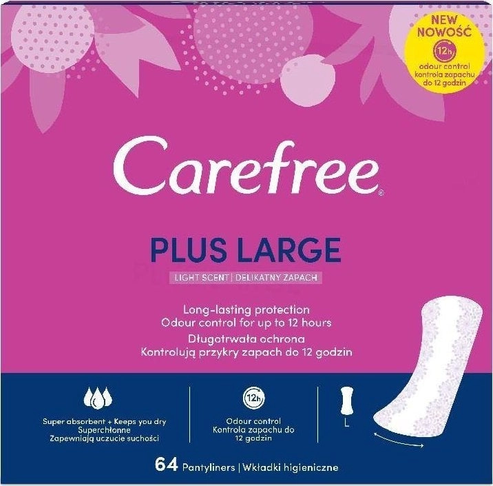 Carefree Plus Large sanitary pads Light