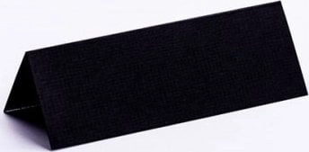 Place cards 10x7cm black textured 10pcs