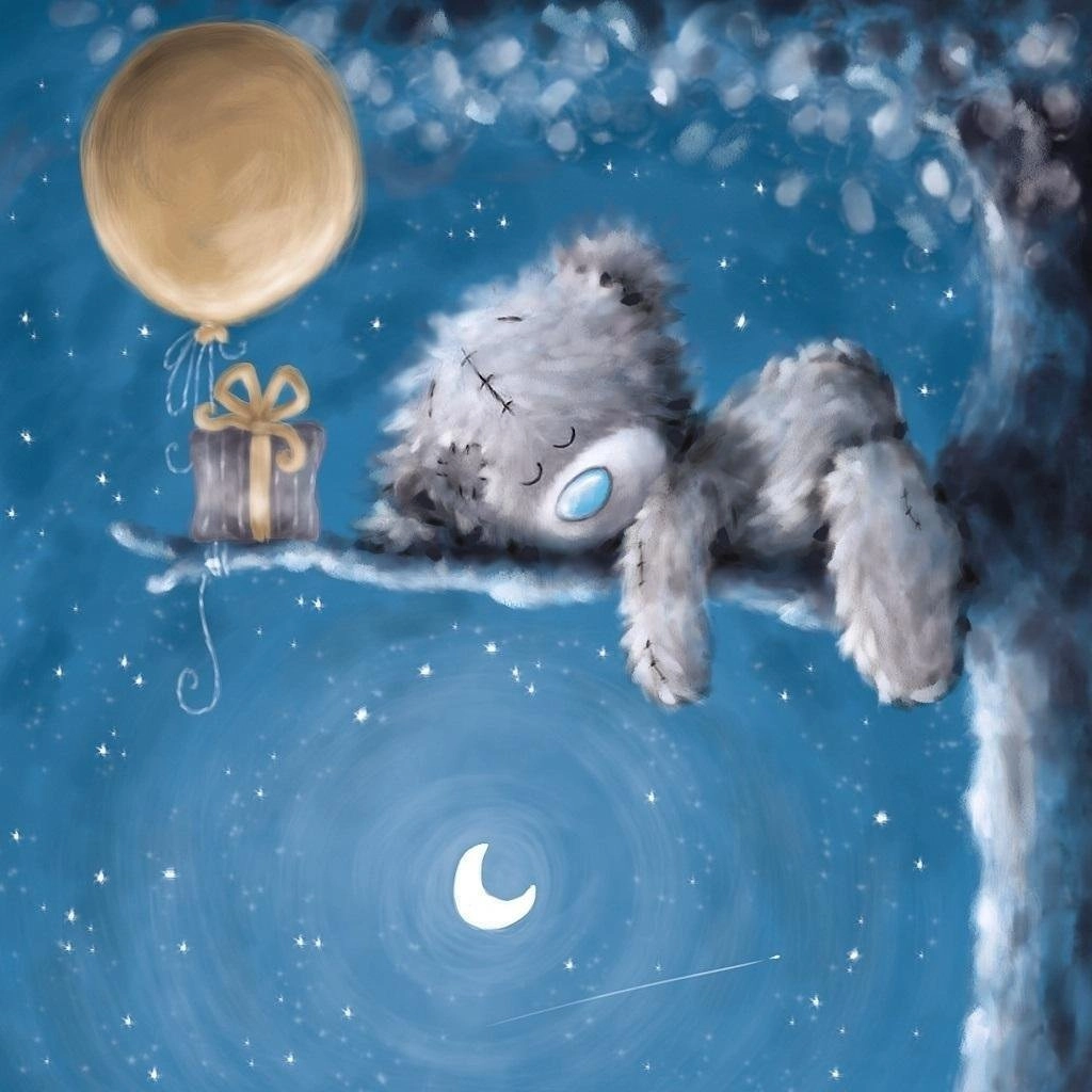 Birthday card Teddy bear on a