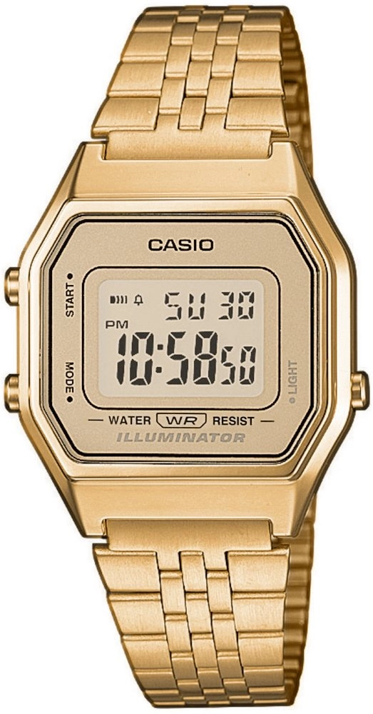 Casio pulkstenis sieviešu pulkstenis Retro gold (LA680WEGA-9ER)