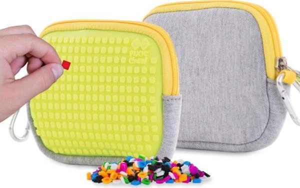 Zipper pouch with yellow panel 467640