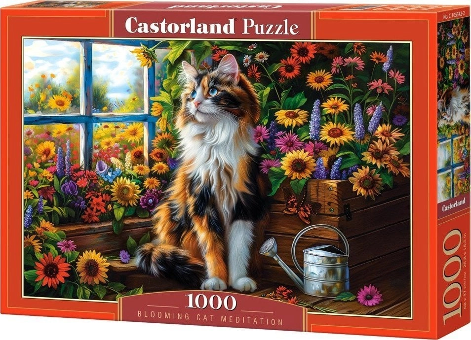 Puzzle 1000 Blooming Cat Meditation CASTOR