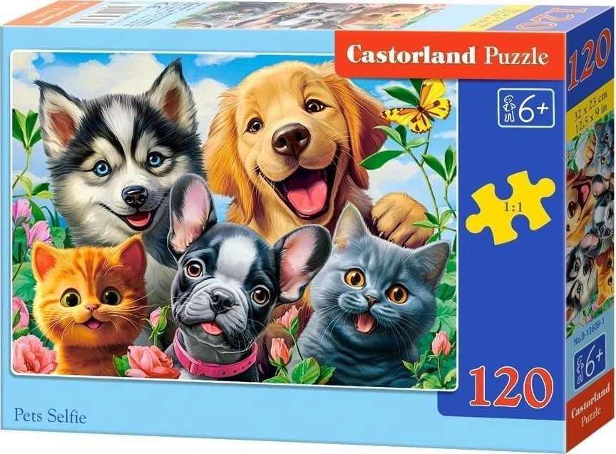 Puzzle 120 Pets Selfie CASTOR 5904438013609