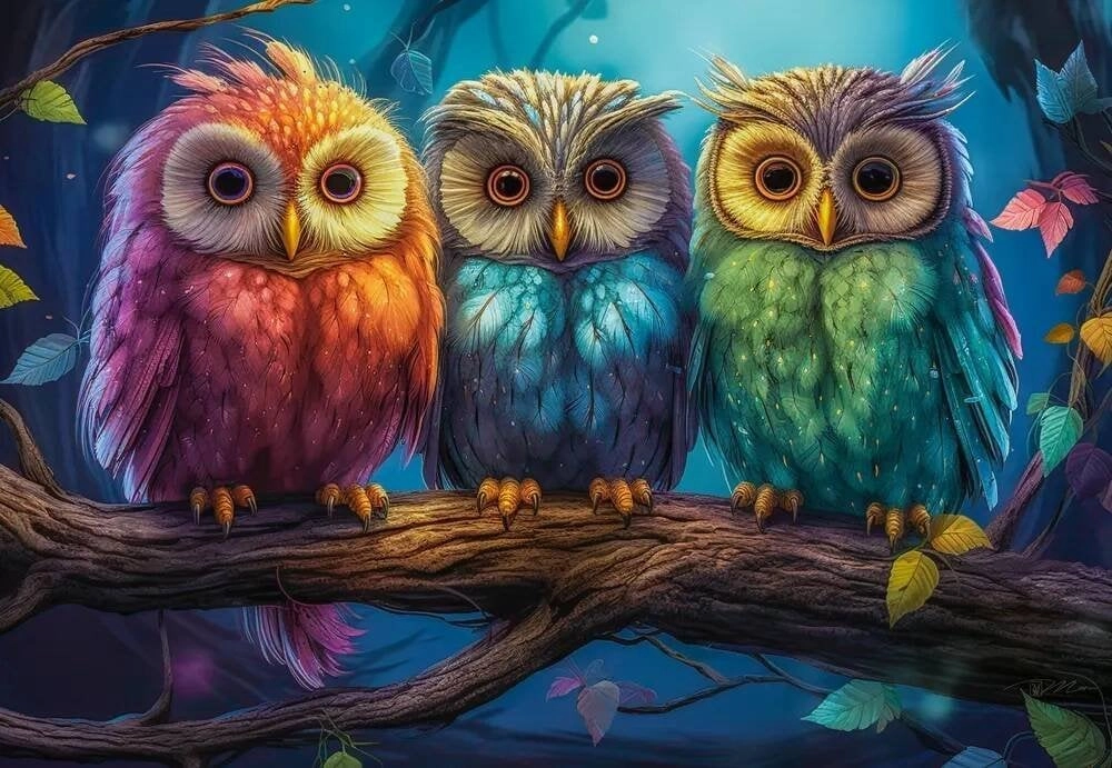 Castorland Puzzle 1000 Three Little Owls