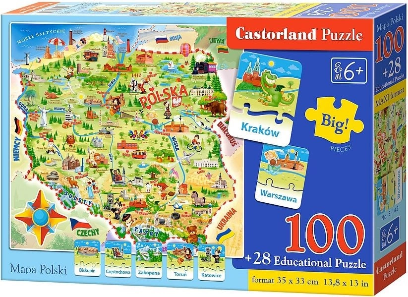 Castorland Educational Puzzle Map of Poland