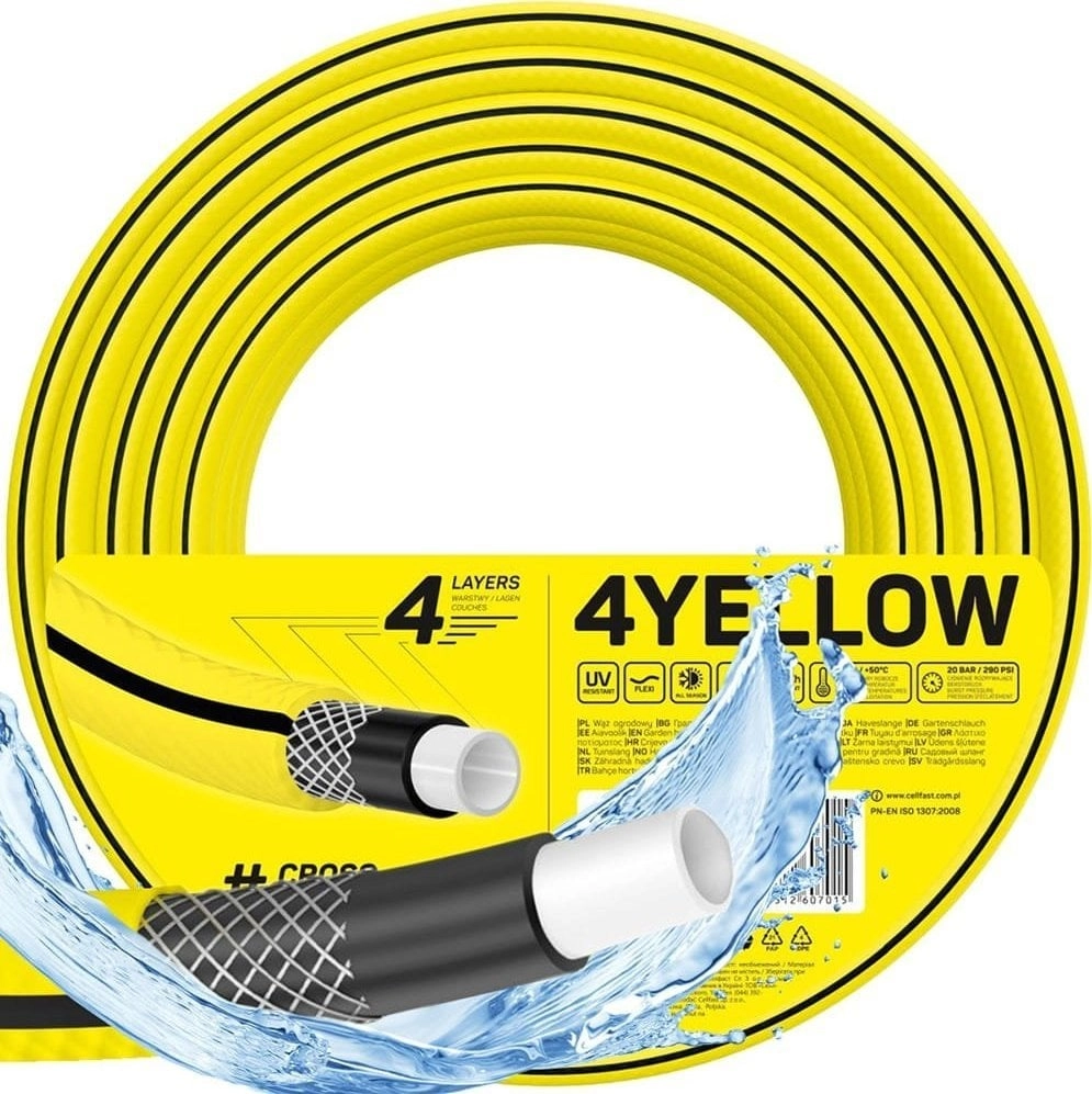 Cellfast Garden hose 4YELLOW 1/2`` 20