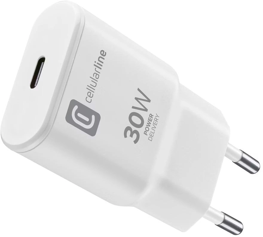 Cellularline USB-C GaN Reiselader 30W White