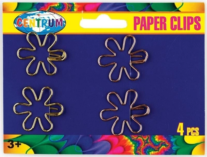 Centrum Spinacze biurowe Flower 25x29mm 4szt