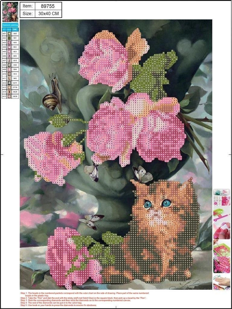 Centrum Diamond mosaic 5D 30x40cm Cat