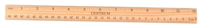 Centrum Wooden ruler 30 cm CENTRUM