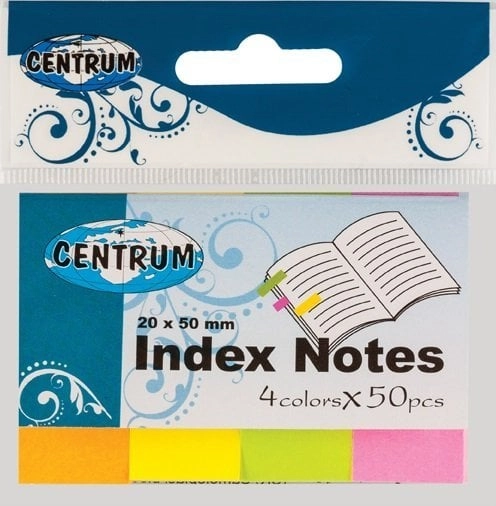 Centrum Zakładki indeksujące papierowe 20x50mm CENTRUM