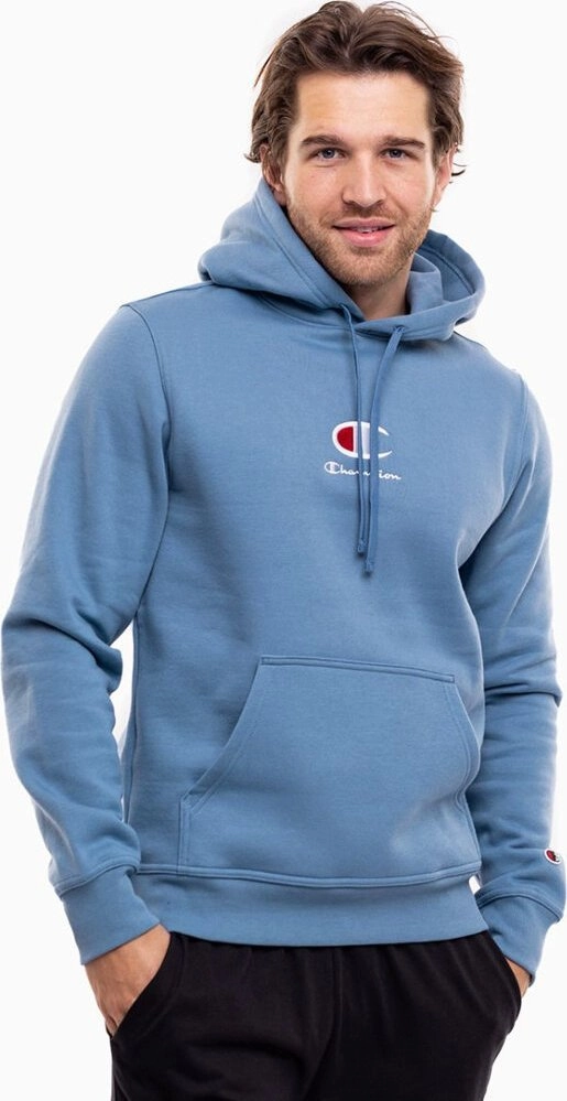 Men````s Champion Hooded Sweatshirt Blue 220268