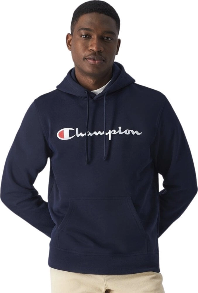 Men````s Champion Hooded Sweatshirt navy blue