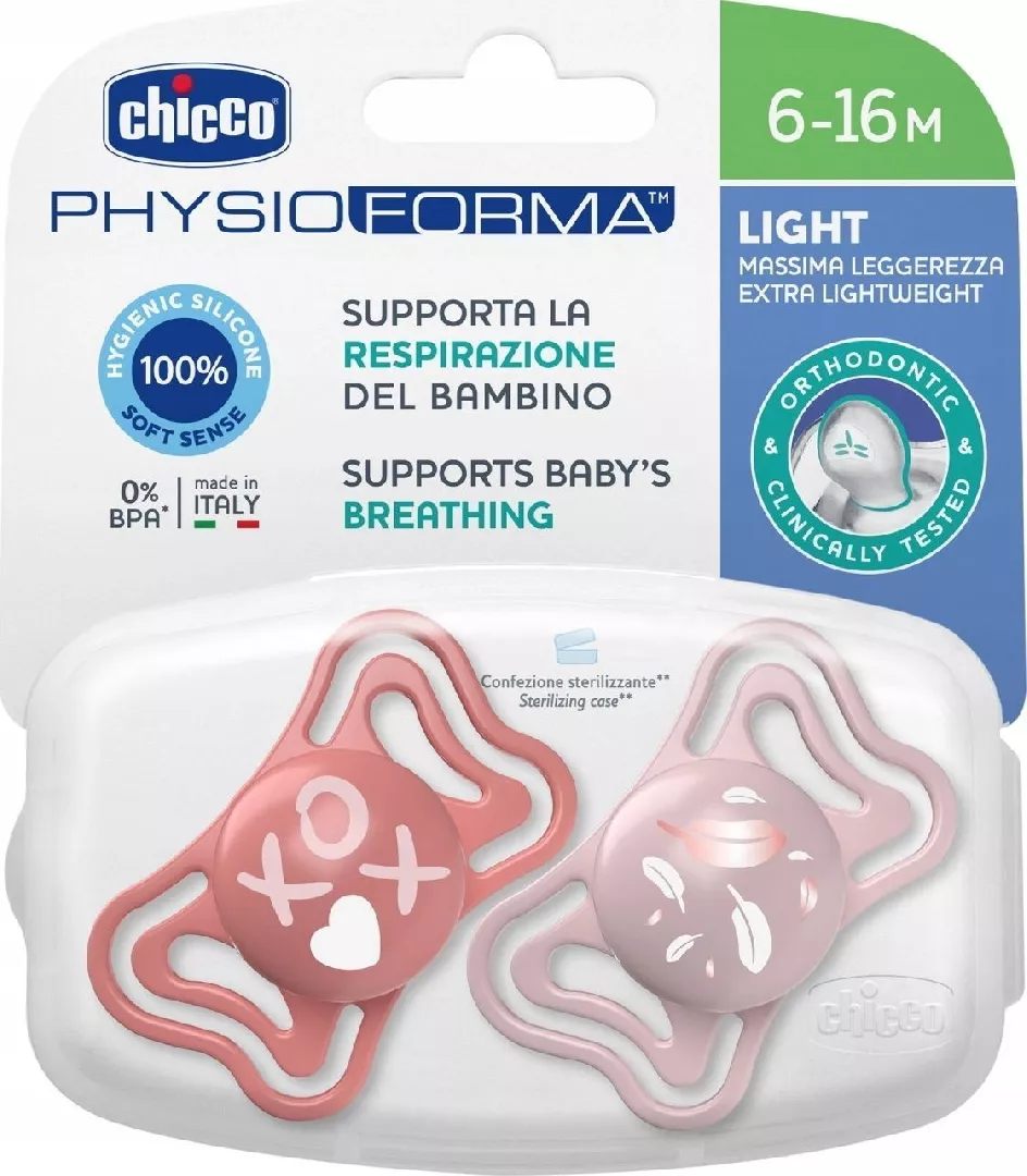 Chicco Smoczek uspokajający silikonowy PhysioForma LIGHT