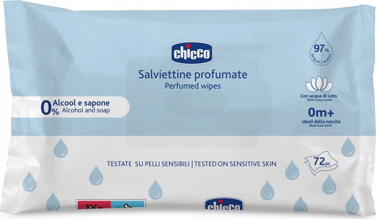 CHICCO 120501 CARE WIPES 72PCS+ 8058664173747