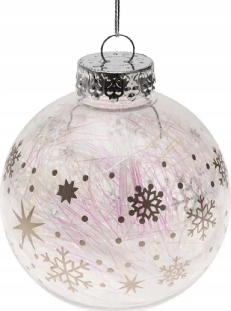 Christmas decoration DECORATIVE BALL 8CM SILVER