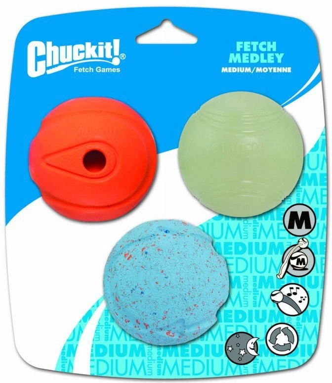 Chuckit! FETCH MEDLEY ASST MEDIUM 3PAK