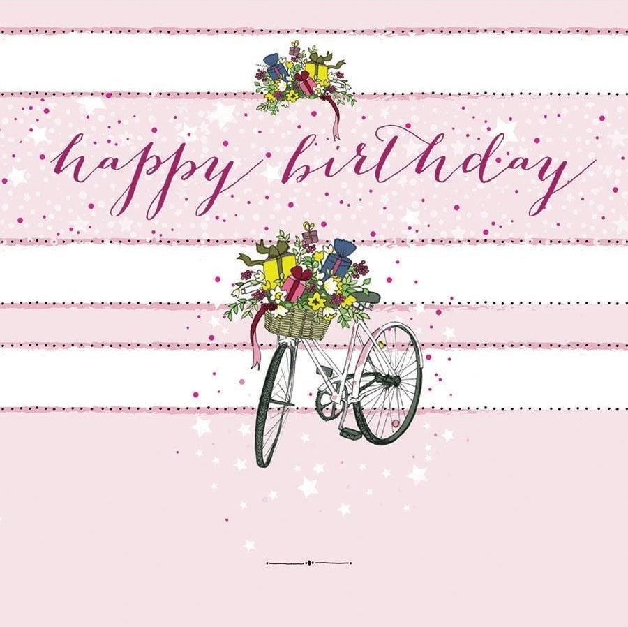 Swarovski square card CL0202 Birthday bicycle