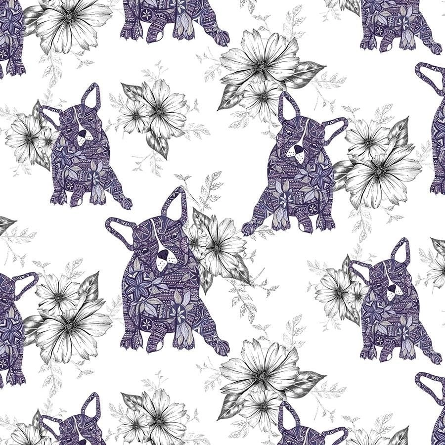 Swarovski square card CL0404 Ethnic dogs
