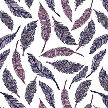 Swarovski square card CL0411 Ethnic feathers