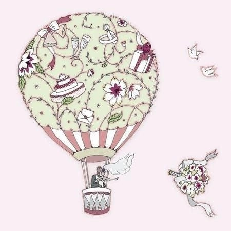 Swarovski square card CL1901 Wedding balloon