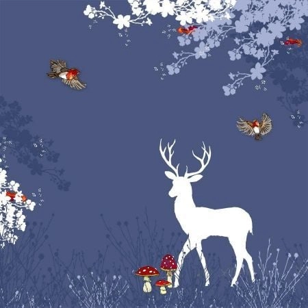 Swarovski square CL3407 deer and birds
