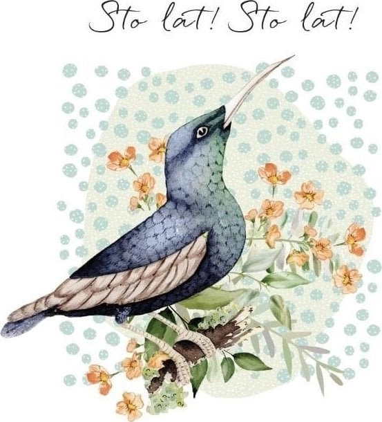 Swarovski square card CL4509_PO Happy birthday