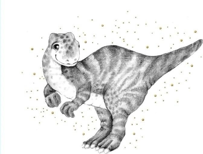 Card Gold square CL3824_BL Dinosaur 5060481575966