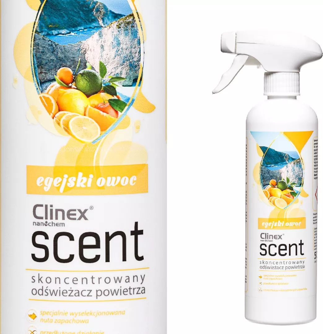 Clinex Concentrated air freshener sprayed on