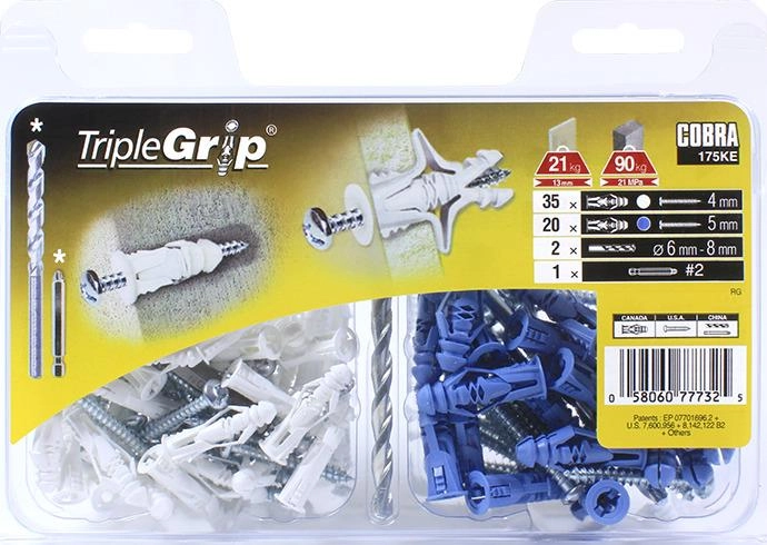 TRIPLE WREN ANCHOR 5X32 PLAST RIN